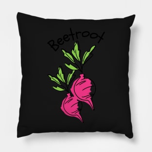 Hand Drawn Beetroot Minimal Pillow