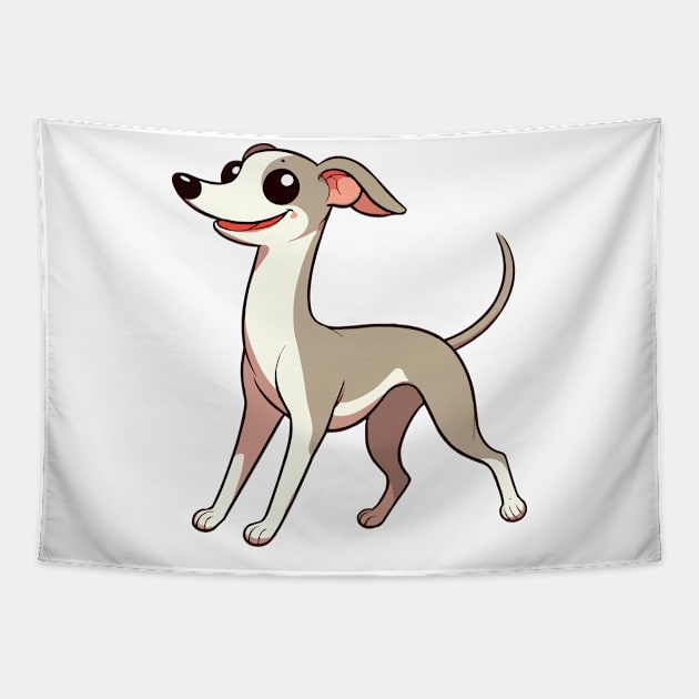 Italian Greyhound excited Tapestry by fikriamrullah