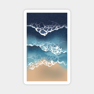 Waves Beach Illustration Magnet