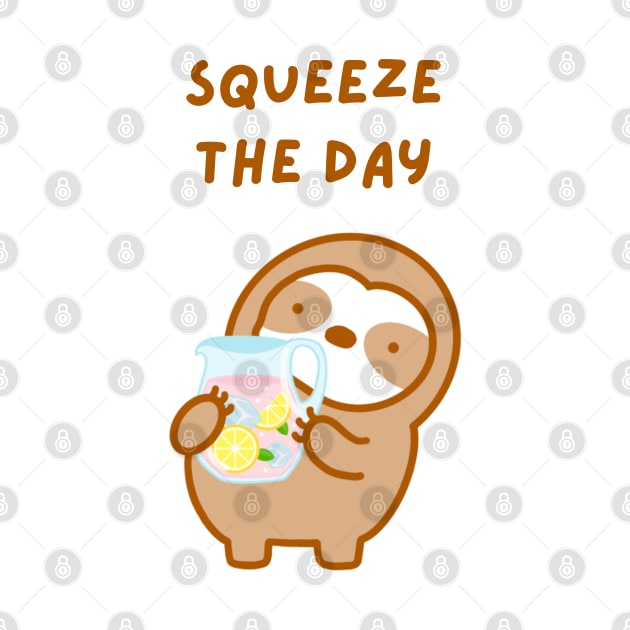 Squeeze the Day Pink Lemonade Sloth by theslothinme