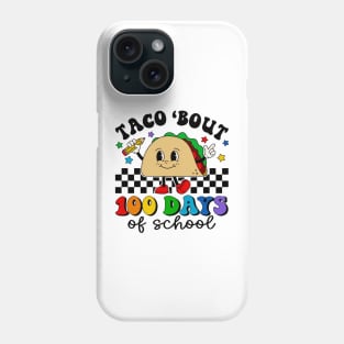 Taco 100 Days Of School Teachers 2023 Boys And Girls Phone Case