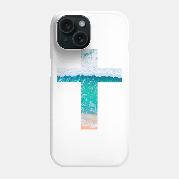 Ocean Waves Cross Phone Case by Move Mtns