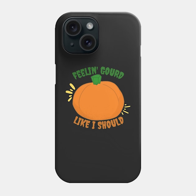 "Feeling Gourd" Pumpkin Phone Case by ReverieCompany