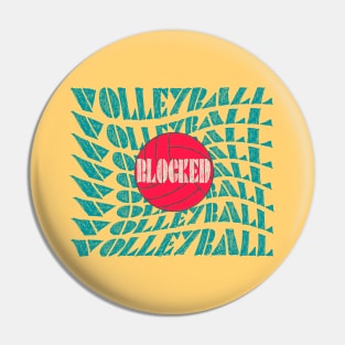 Funny Volleyball Design Pin