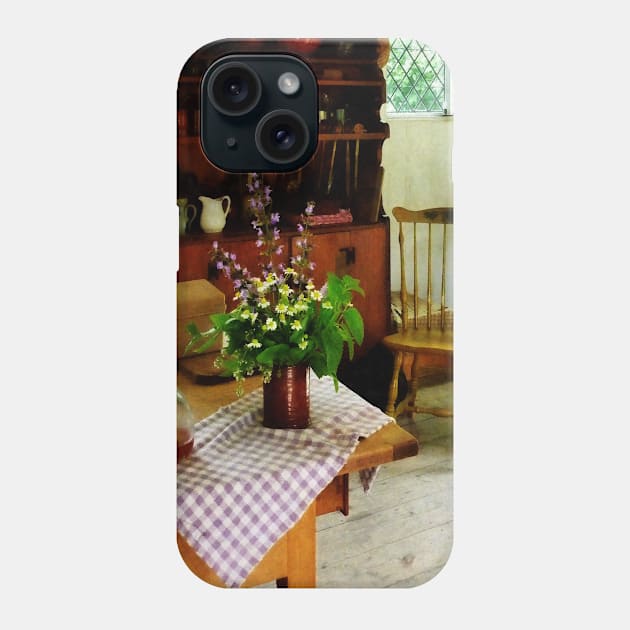 Kitchens - Wildflowers on Kitchen Table Phone Case by SusanSavad