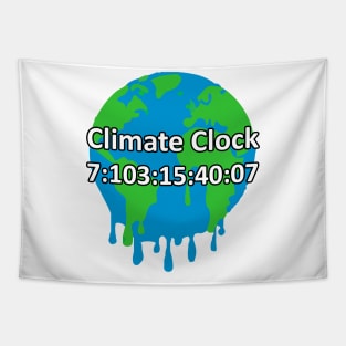 Climate Change Clock Global Warming Tapestry