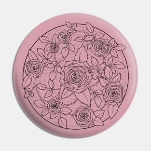 You Are A Rose Mandala Pin