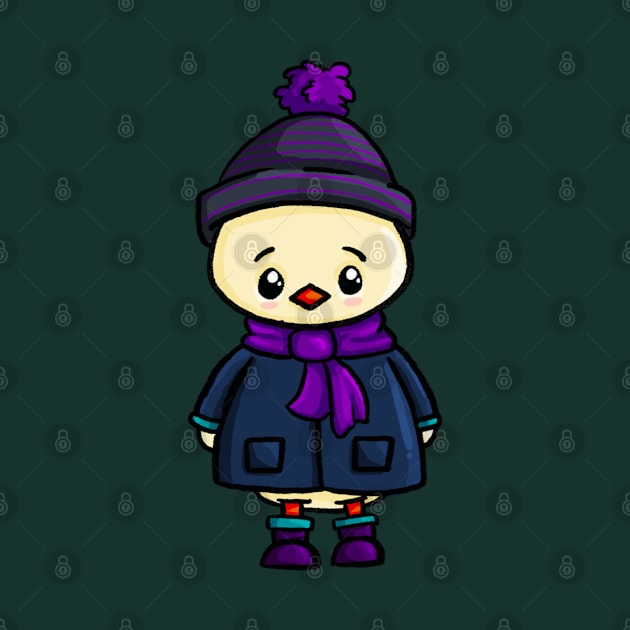 Winter-loving Ducky in his Scarf and Hat by Fun4theBrain