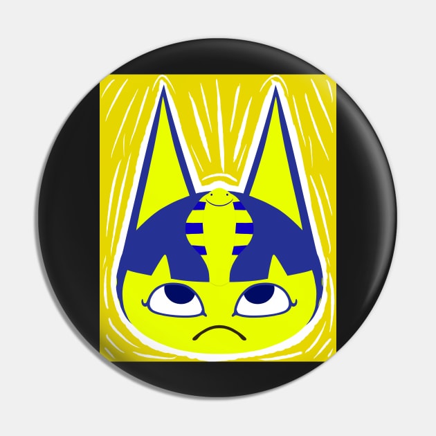 Ankha ACNH w/ Background Pin by Apeiro-phobiac