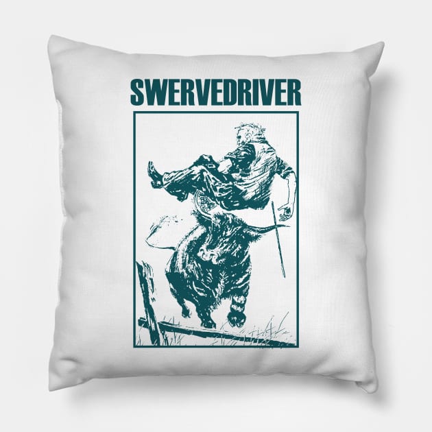 Swervedriver - Bull - Tribute Design Pillow by Vortexspace