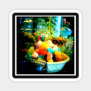 Colorful Candy in Glass Containers Magnet