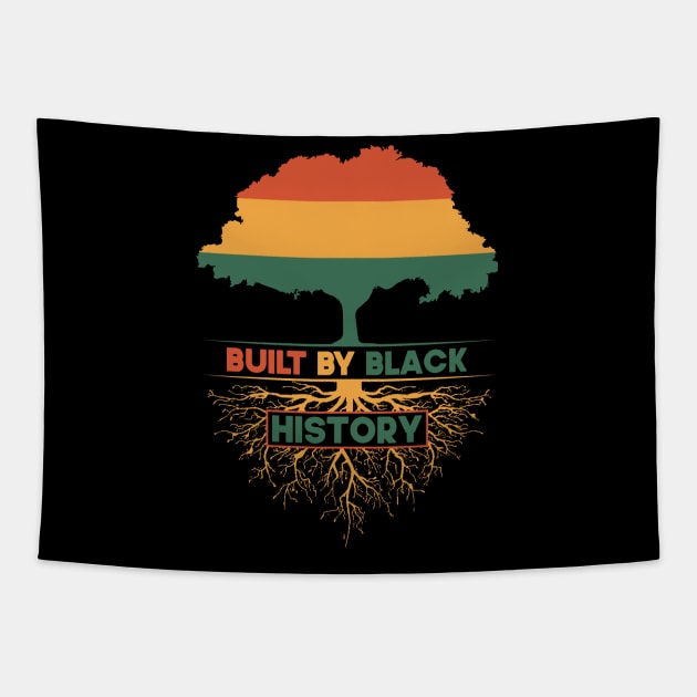 Built By black history 2022 Funny Gift Idea Tapestry by SbeenShirts