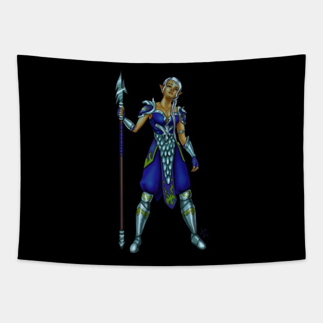 Elven Warrior Tapestry by Perezart99