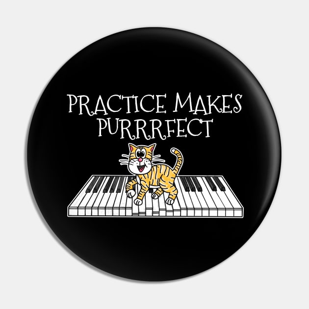 Cat Piano Kitten Practice Makes Purrrfect Pin by doodlerob