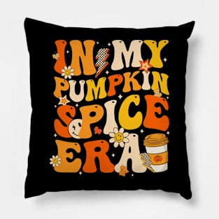 In My Pumpkin Spice Era Retro Happy Fall Autumn Thanksgiving Pillow