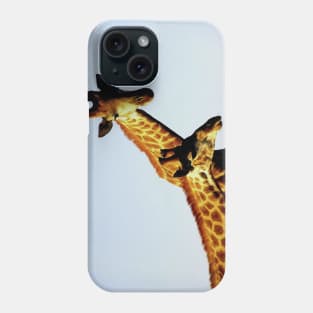 African Wildlife Photography Blue Sky Giraffe Phone Case