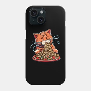 Cat Eating Spaghetti Phone Case