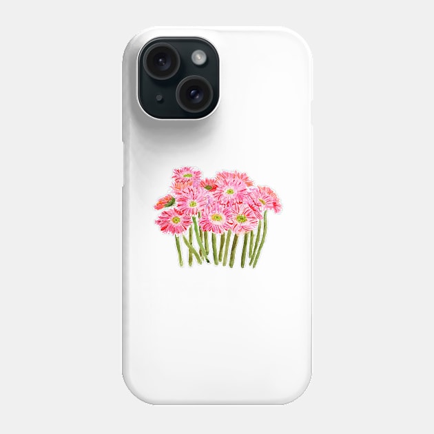 pink gerbera daisy Phone Case by colorandcolor