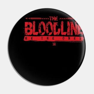 The Bloodline We The Ones Bold Distressed Red Text Logo Pin