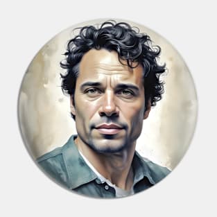 Portrait of Mark Ruffalo Pin