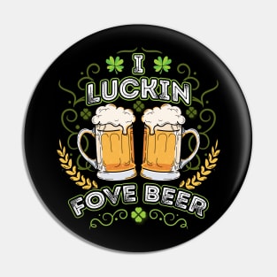 I Luckin Fove Beer Pin