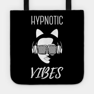 Hypnotic Vibes EDM Girl DJ with Cat Ears and Headphones Tote