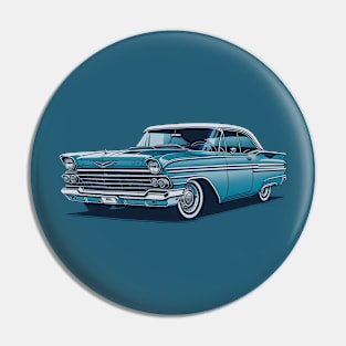 Blue Majesty: 1960s Chevy Impala Pin