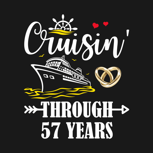 Cruising Through 57 Years Family 57th Anniversary Cruise Couple by Madridek Deleosw