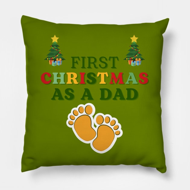 First Christmas as a Dad Pillow by Dessein