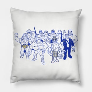 blue rumble Pillow