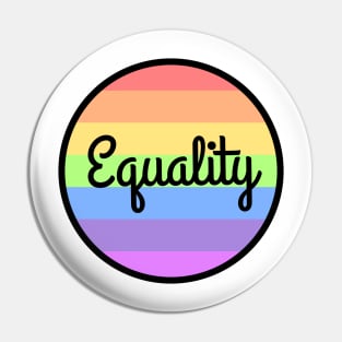 Equality Rights Rainbow Flag Pin