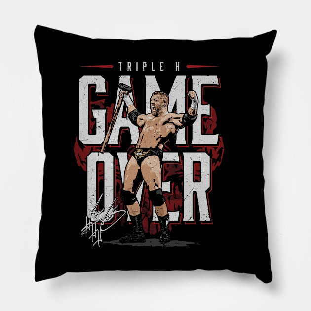 Triple H Game Over Pillow by MunMun_Design