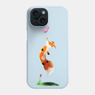 Toby the Fox Sees a Butterfly Phone Case
