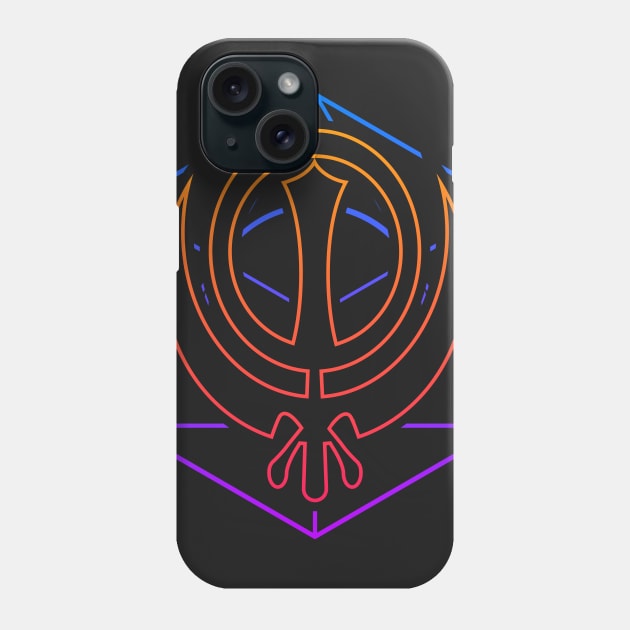 Retro 80s Sikh Khanda Phone Case by MeatMan