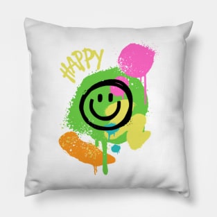 Smiley world, smile icon, happy face Pillow