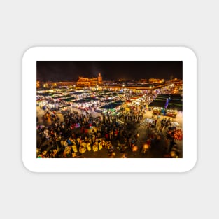 Marrakech, the Jemma al Fna at night Magnet