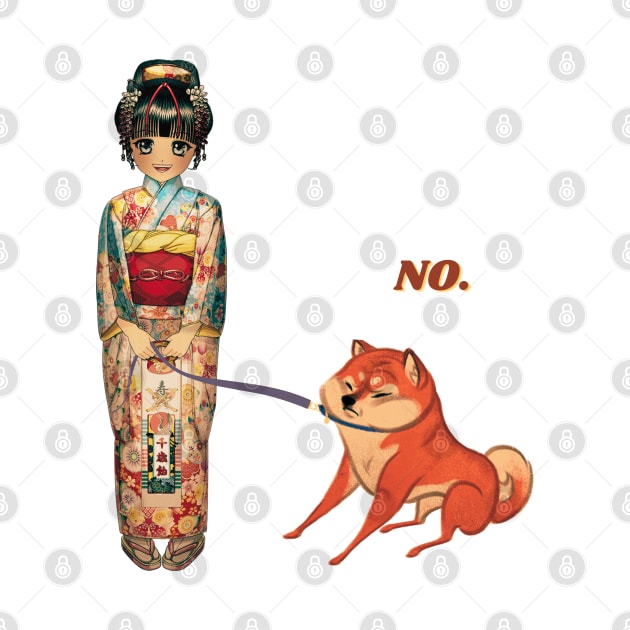 cute Japanese shiba inu lover Artwork design by Serotonin