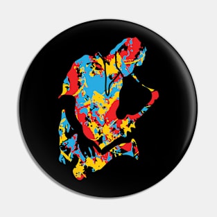 Saxophone Musician Paint Style Pin