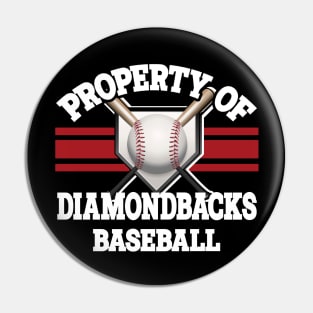 Proud Name Diamondbacks Graphic Property Vintage Baseball Pin