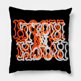 Glowing Neon Hell vs Heaven RocK n RolL Anagram Pillow