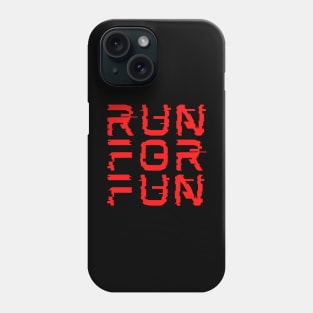 Run for Fun glitchy style Phone Case