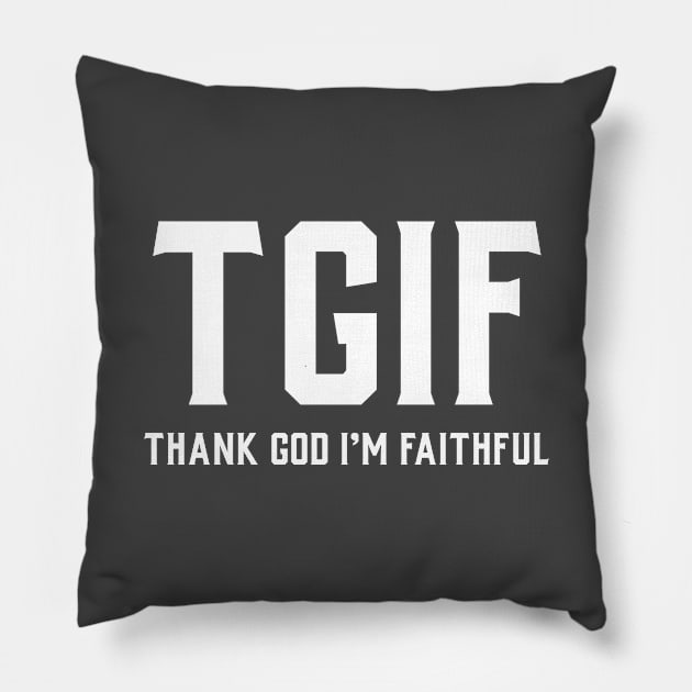 thank god im faithful Pillow by Athenis