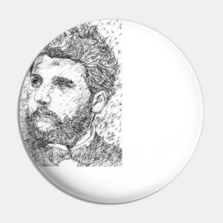 GEORGES BIZET black and white pencil portrait .1 Pin