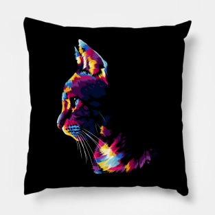 Cute cat pop art Pillow