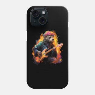 Honey Badger Playing Guitar Phone Case