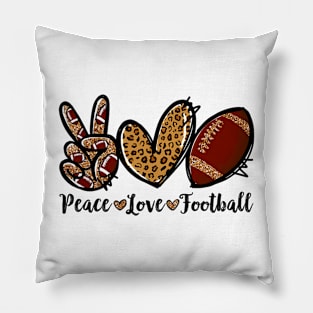 Peace Love Football Pillow