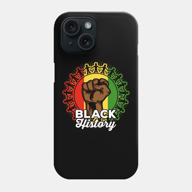 Black History Empowerment African World Colors Phone Case by RadStar