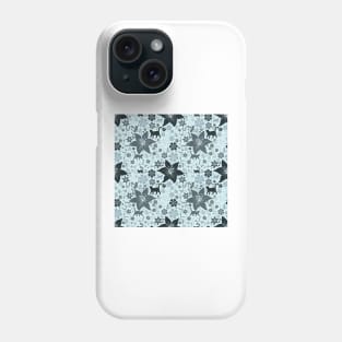 Cats and Flowers Baby Blue Phone Case