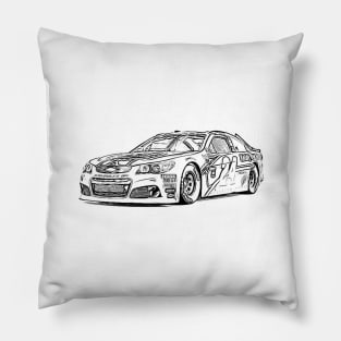 Chevy 24 Super KBB Racing Wireframe Pillow