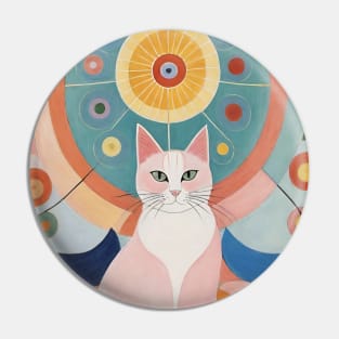 Hilma af Klint's Abstract Feline Fantasy: Whimsical Reverie Pin